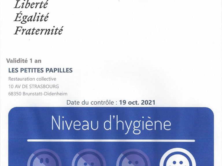 Notation service d'hygiène